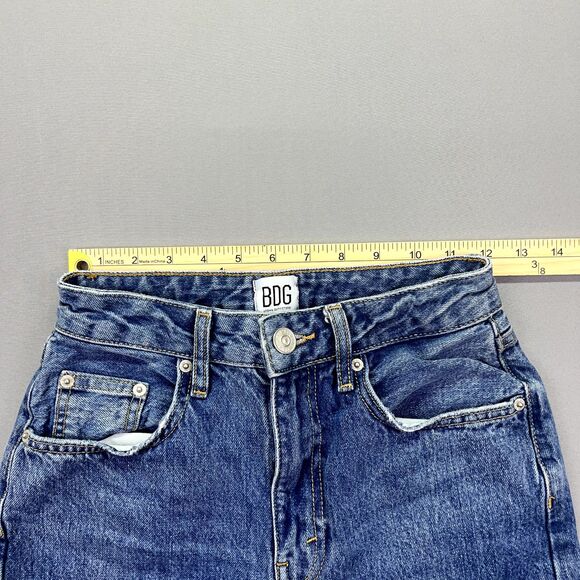 BDG Urban Outfitters Tan High Rise Baggy Jean Tag Size 25 Blue Light Wash Skater - Picture 8 of 14